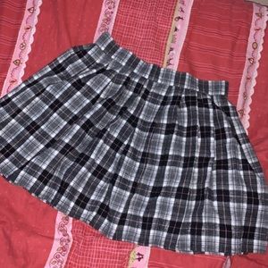 Tartan gray mini skirt
